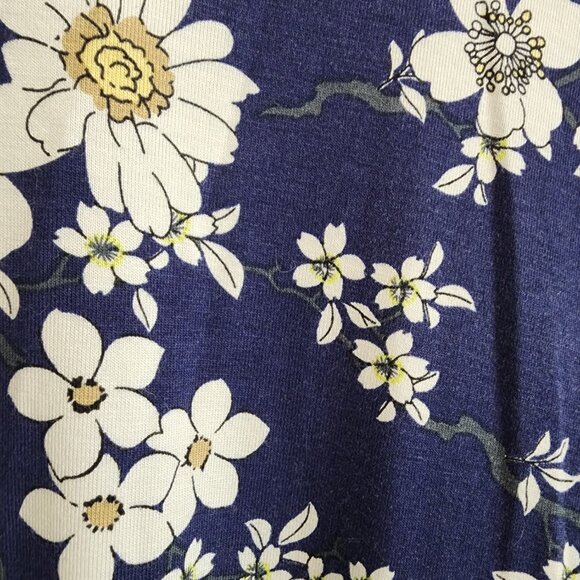 Popyoung Navy Floral Tunic Top XL - Picture 4 of 8